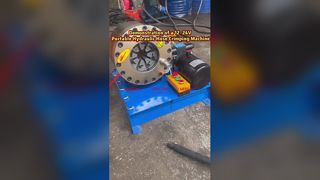Demonstracja przenośnej hydraulicznej maszyny do zakuwania węży 12–24 V