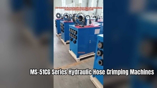 Maszyny do zakuwania węży hydraulicznych serii MS-51CG zapakowane i gotowe do wysyłki